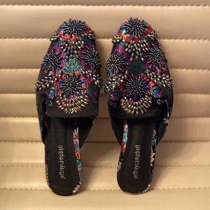 Jeffery Campbell beaded mules